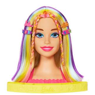 Barbie lelle neona matu veidošanas galva - gaišmate HMD78
