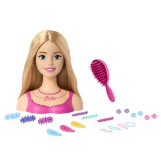 Barbie lelle matu veidošanas galva - gaišmate HMD88