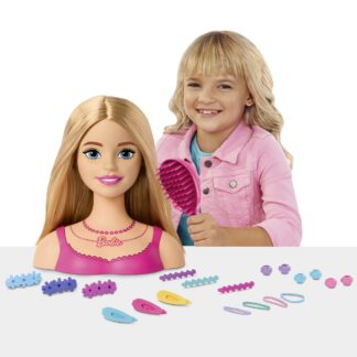 Barbie lelle matu veidošanas galva - gaišmate HMD88