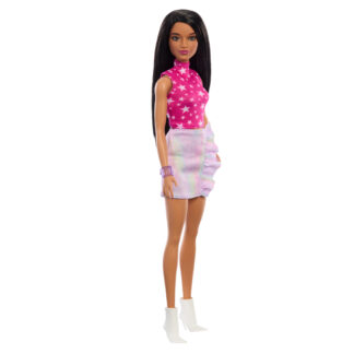 Barbie Fashionistas lelle rozā zvaigžņu topiņā HRH13