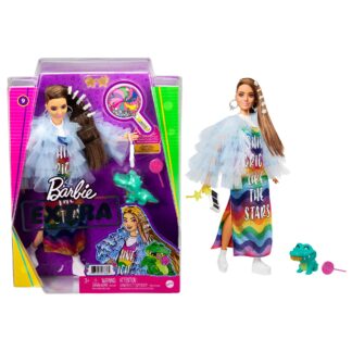 Barbie EXTRA lelle zilā jakā ar krokodilu GYJ78