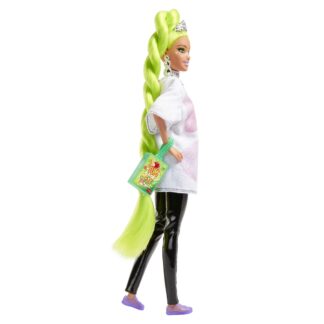 Barbie EXTRA lelle ar gariem neona zaļiem matiem un mājdzīvnieku papagaili HDJ44